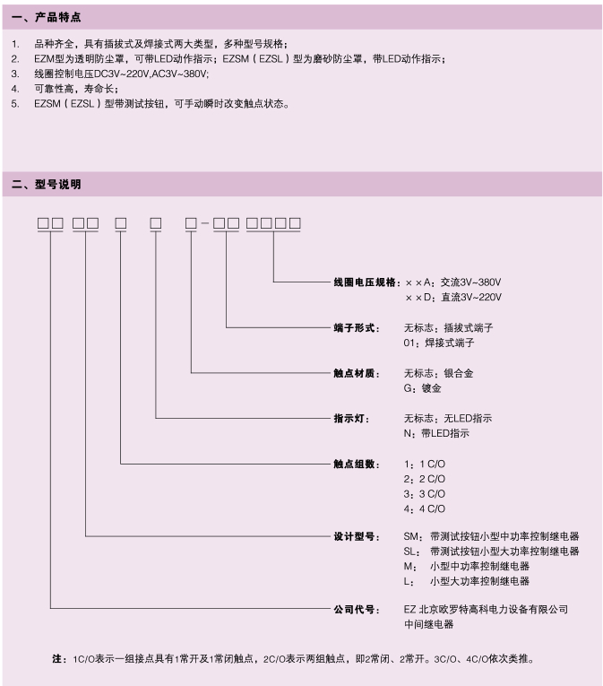 EZSM、EZSL系列測試按鈕繼電器